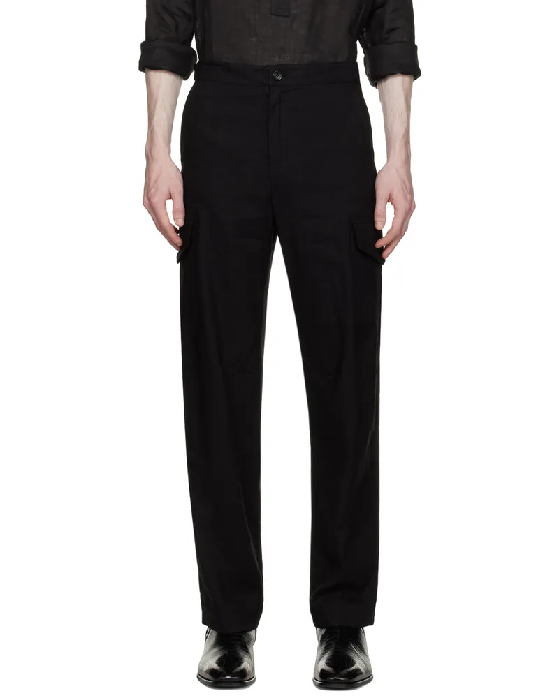 Bally Black Straight Cargo Pants Black