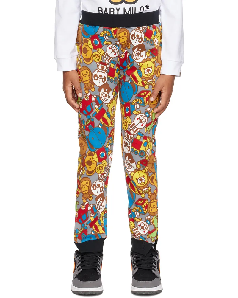 BAPE Kids Gray Baby Milo Toy Box Sweatpants Gray