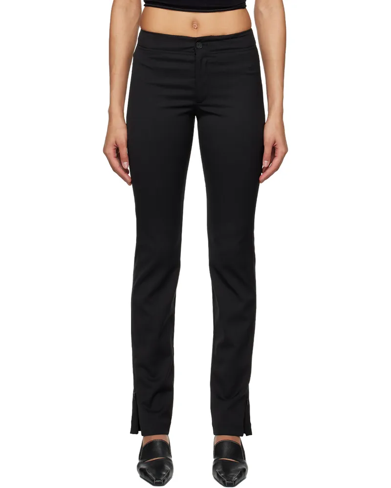 Filippa K Black Slim Zip Trousers 1433