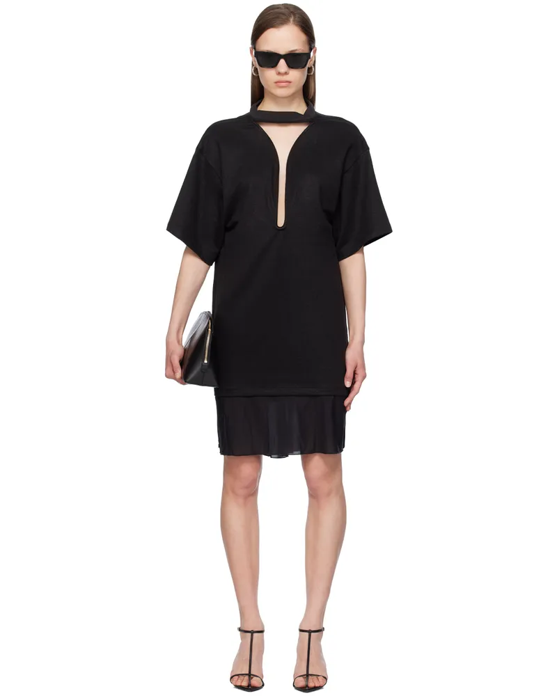 Victoria Beckham Black Cutout Minidress Black