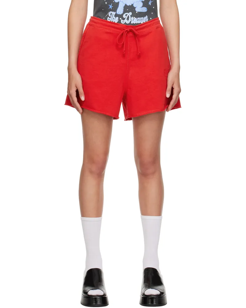 Ganni Red Drawstring Shorts 474