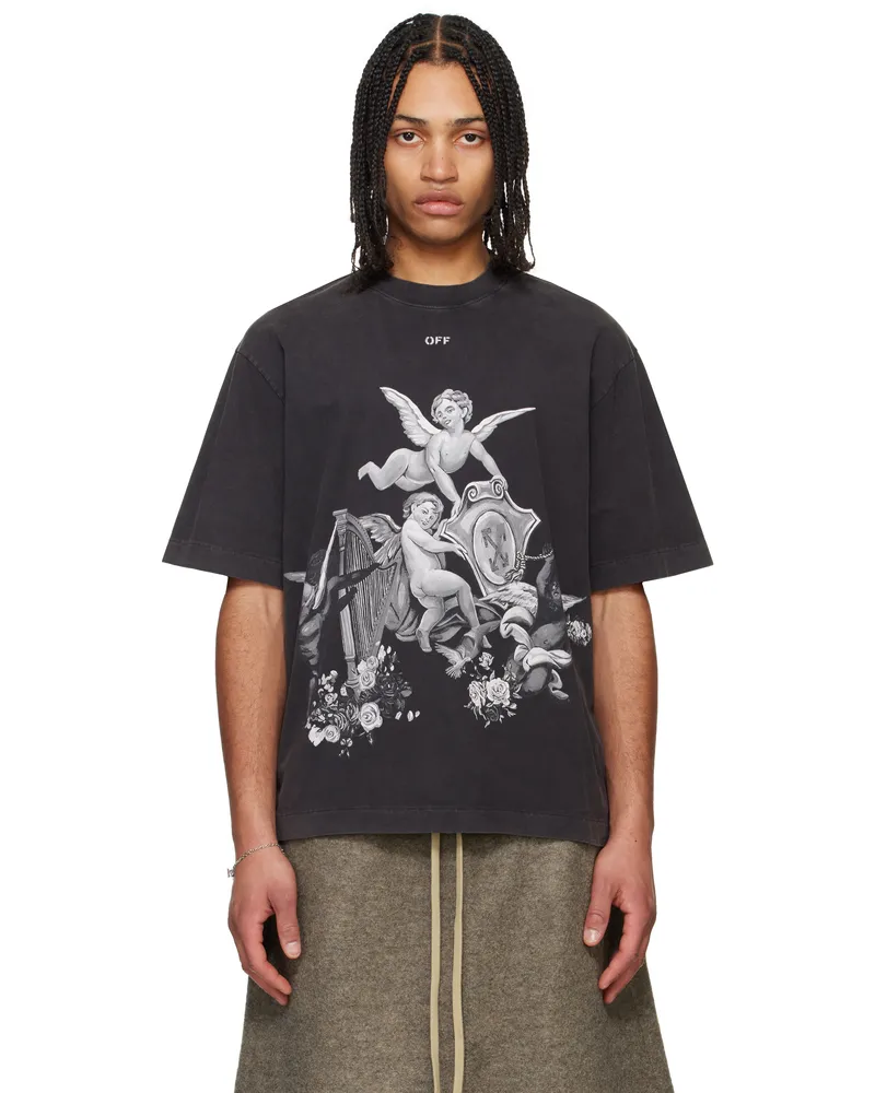 OFF-WHITE Black Vintage Putti T-shirt Black