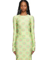 SPORTMAX Green Ennio Long Sleeve T-Shirt Pastel