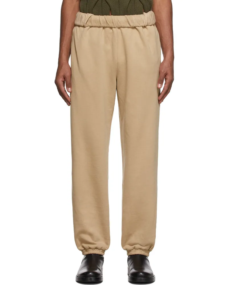 Dion Lee Tan Cotton Lounge Pants Sand
