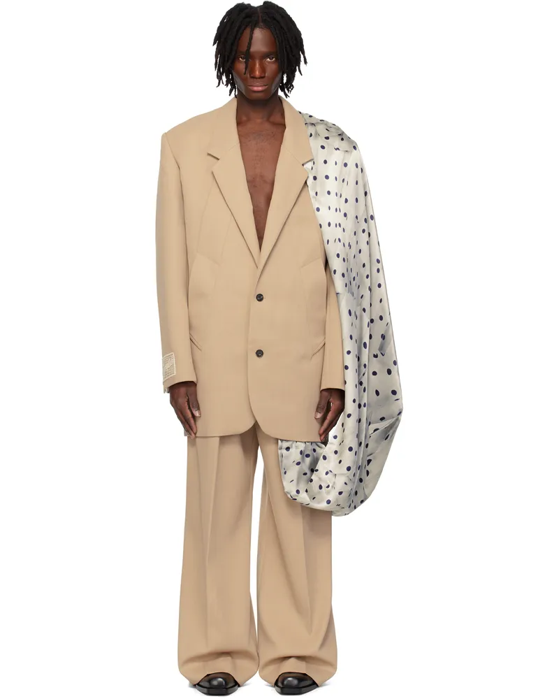 Egonlab Beige Cape Blazer Tailoring
