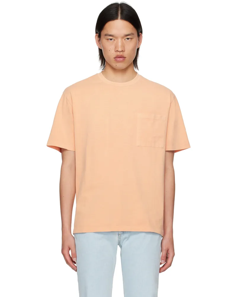 A.P.C. Orange Boxy Tab T-Shirt Ead