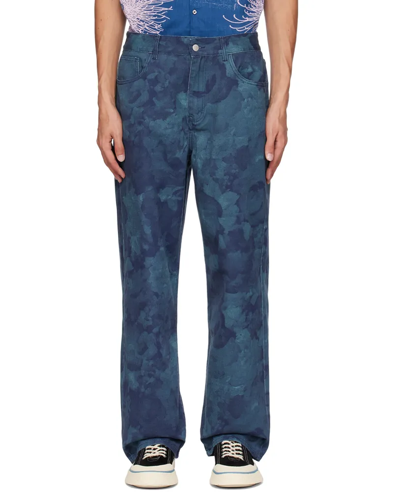 DOUBLE RAINBOUU Blue Recovery Jeans Couches