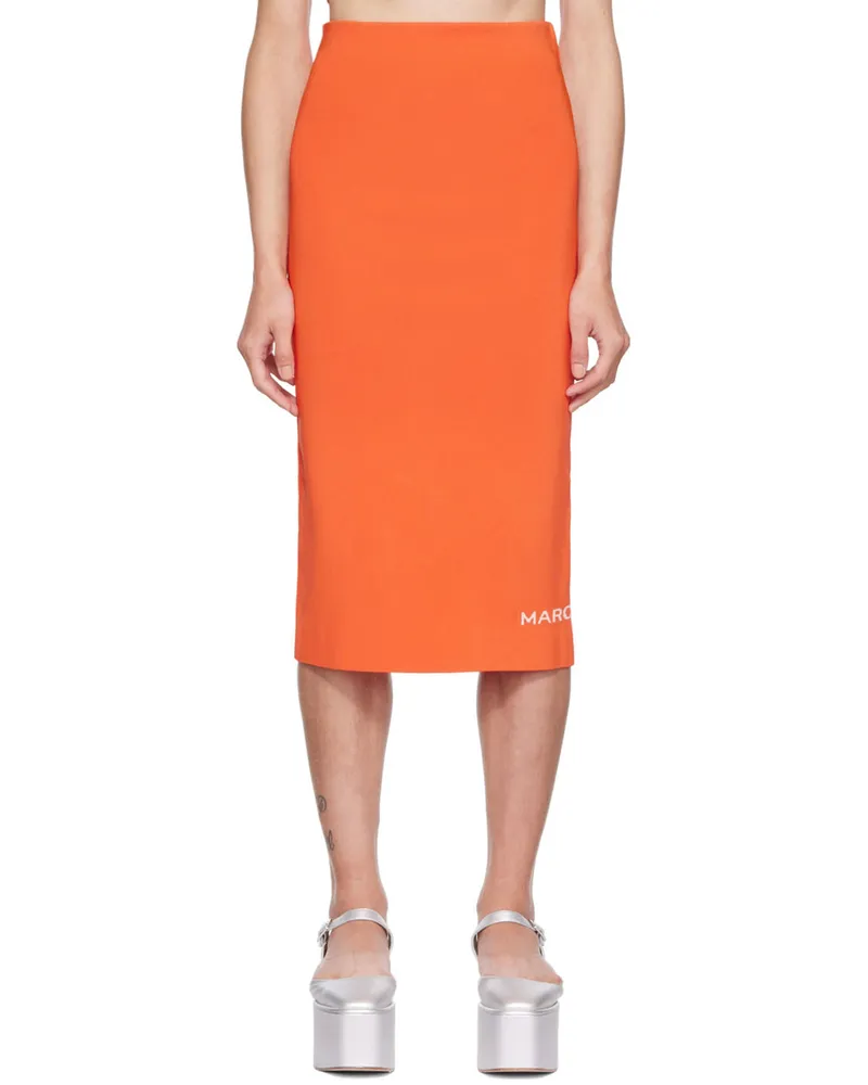 Marc Jacobs Orange 'The Tube' Midi Skirt 822