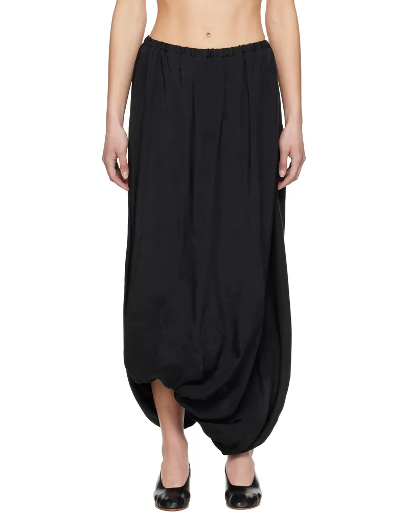 Lauren Manoogian Black Balloon Midi Skirt B01