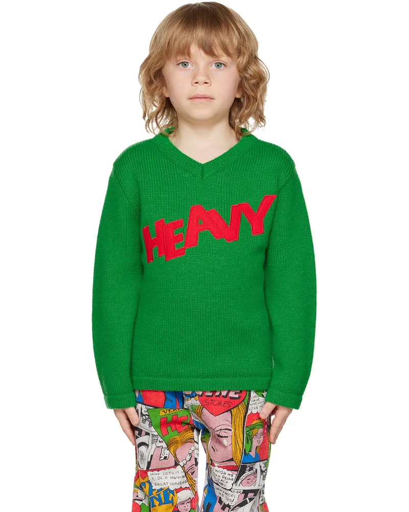 ERL Kids Green 'Heavy' Sweater Green