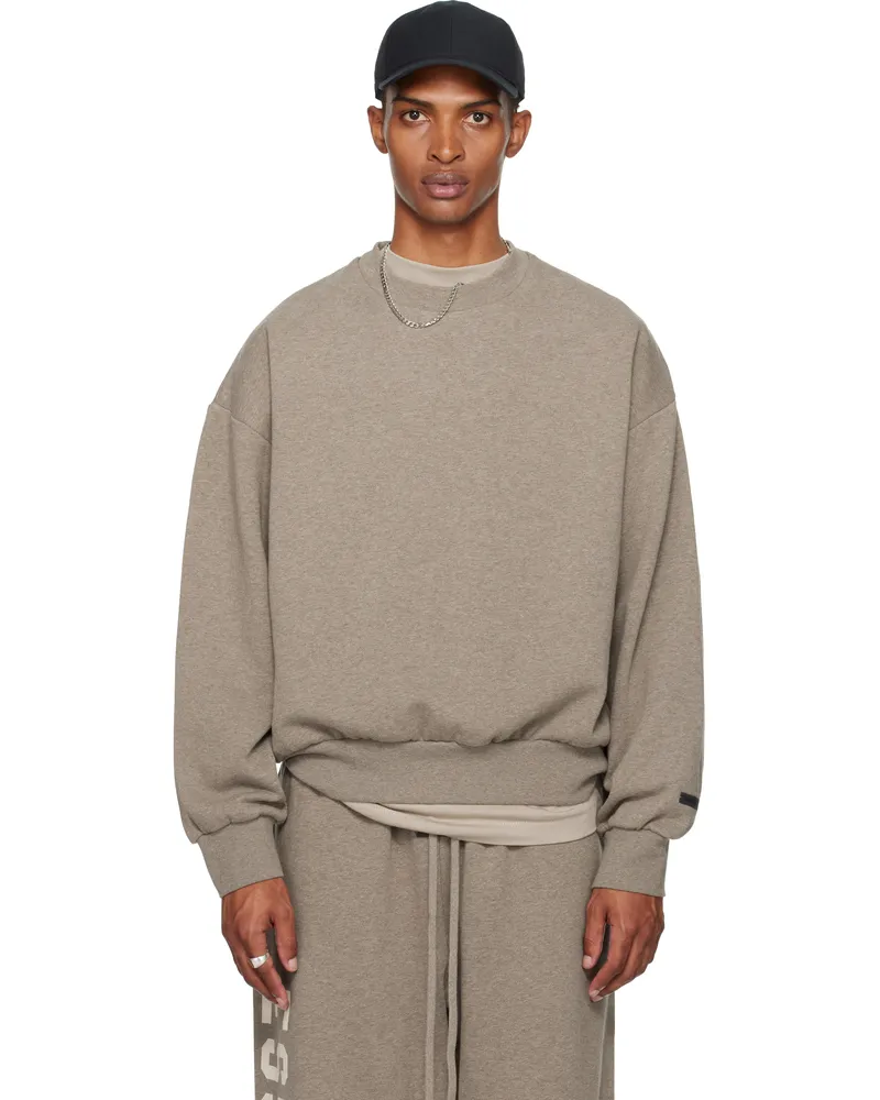 Fear of God Brown Classic Fit Fleece Crewneck Sweatshirt Homestead