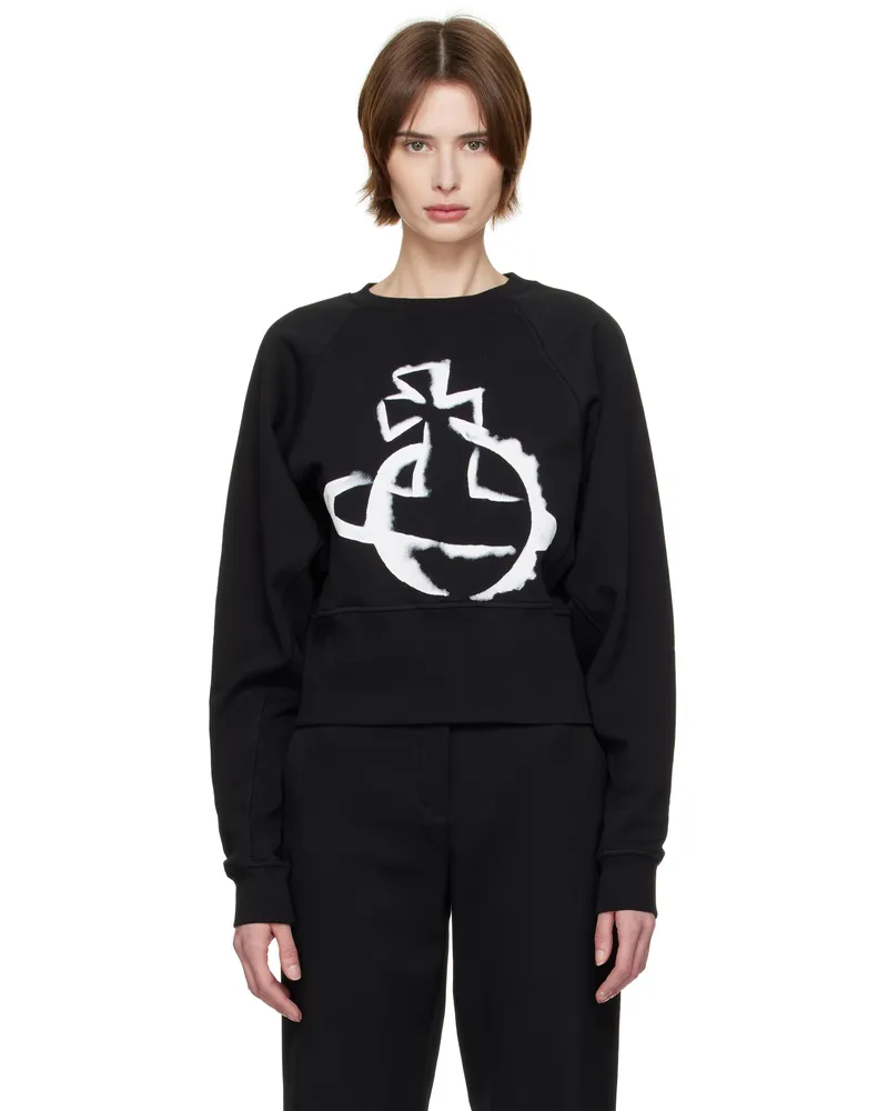 Vivienne Westwood Black Stencil Orb Athletic Sweatshirt N401