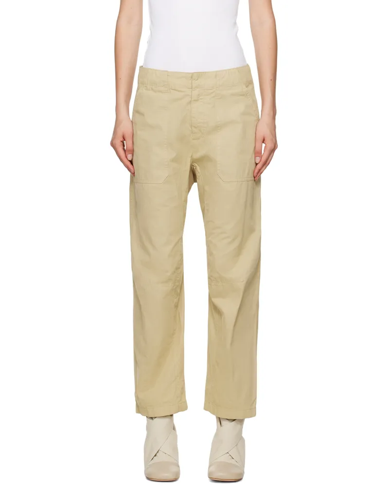 Rag & Bone Beige Leyton Trousers Khaki