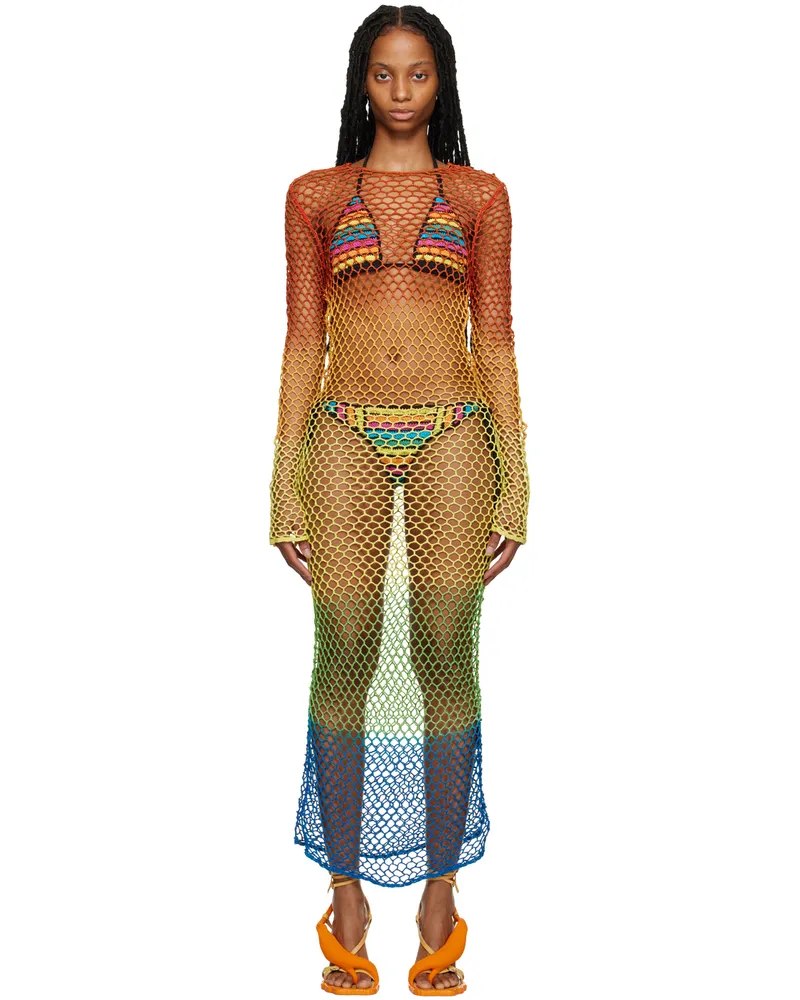 ARG Multicolor Gradient Midi Dress Multi