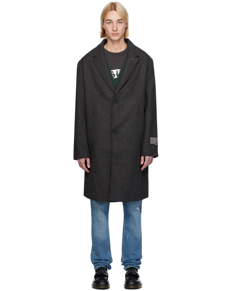 ksubi Gray Battery Coat Charcoal
