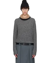 Jil Sander Gray Crewneck Sweater Asphalt