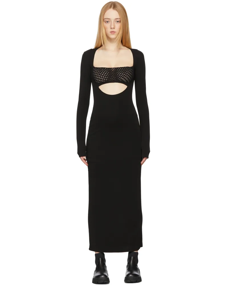 1017 ALYX 9SM Black Macrame Long Dress Blk0001