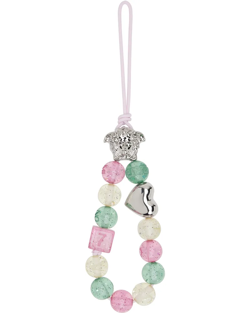 Versace Multicolor Charm Keychain 5pe1p-guava+multicol