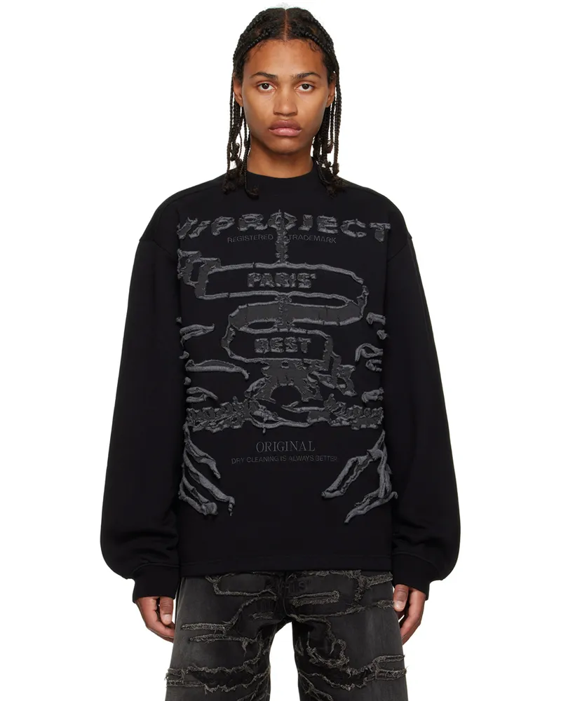 Y/PROJECT Black Graphic Sweatshirt Black