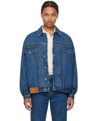 Bally Blue Logo Patch Denim Jacket Denim