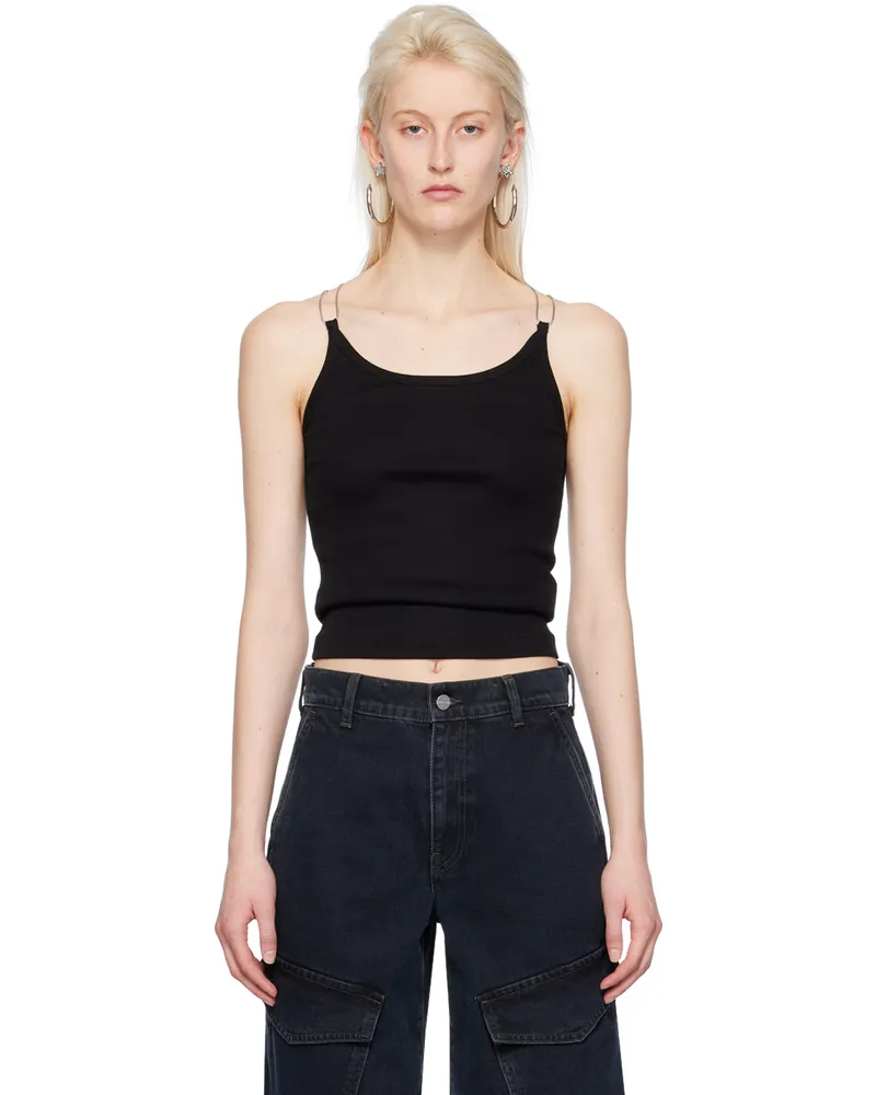 Dion Lee Black Wire Strap Tank Top Black