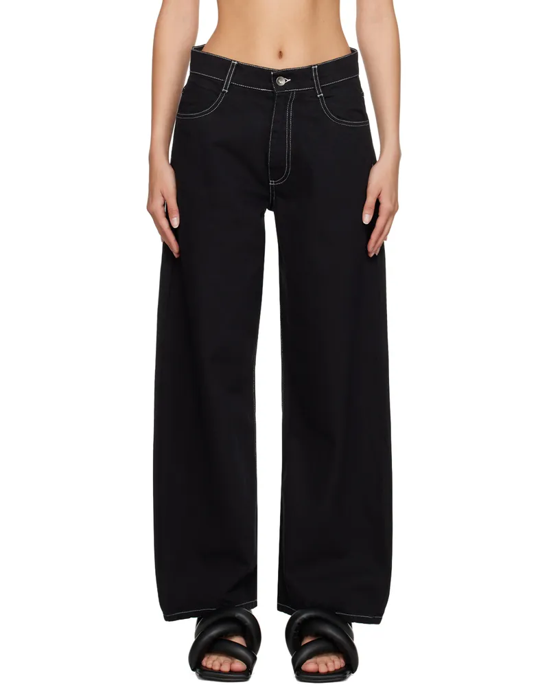 Henrik Vibskov Black Pipette Trousers Caviar