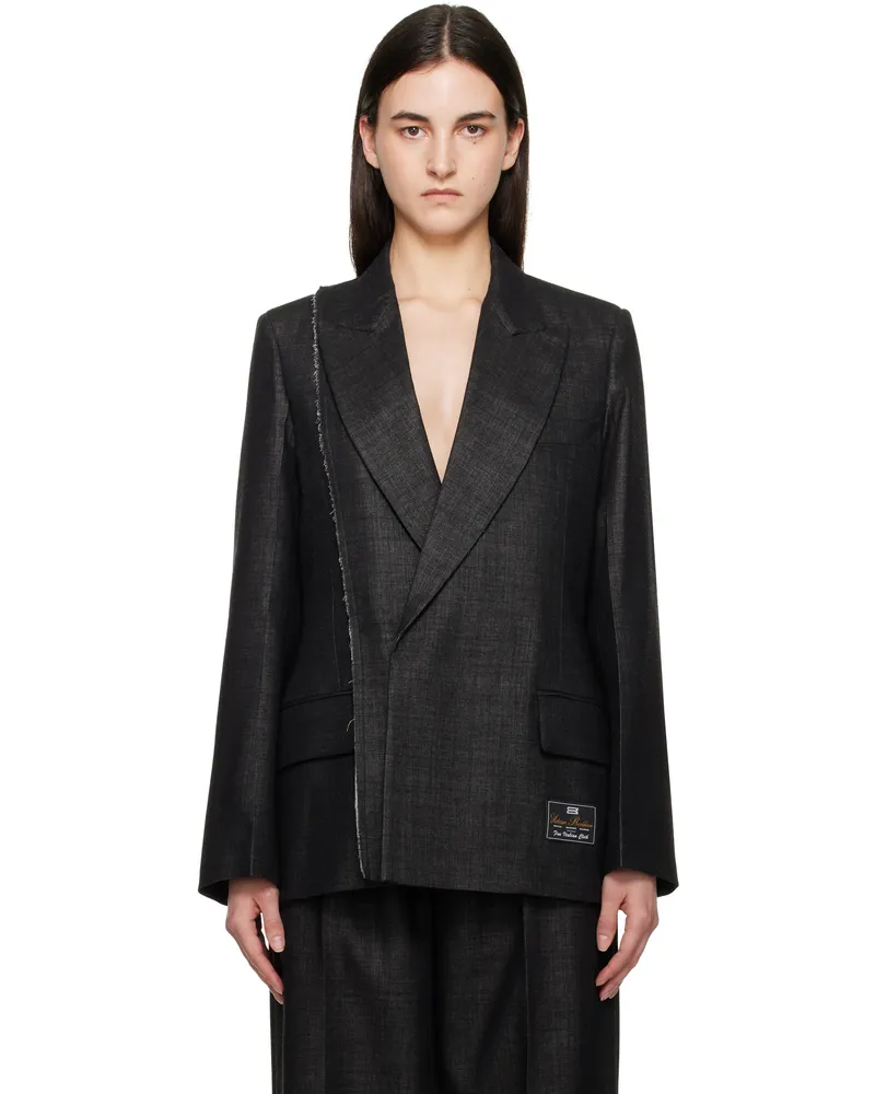 Victoria Beckham Black Seam Detail Blazer Black
