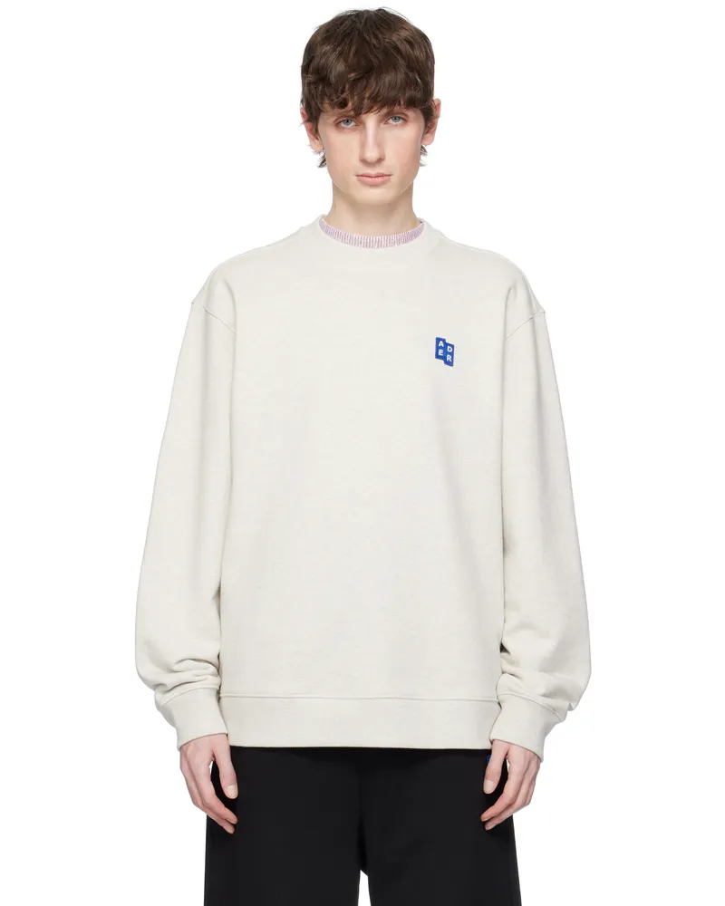 Adererror Gray Sig; TRS Tag 01 Sweatshirt Oatmeal