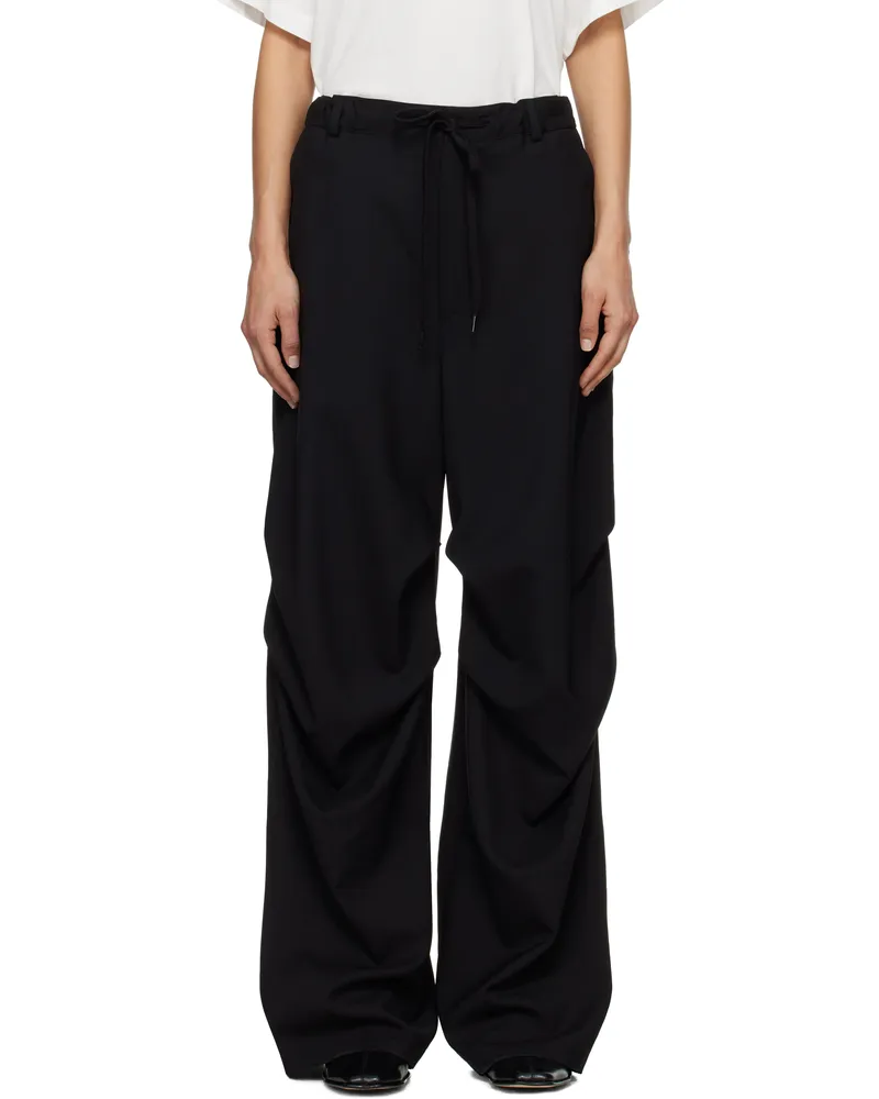 Maison Margiela Black Tailoring Wool Canvas Cargo Trousers 900