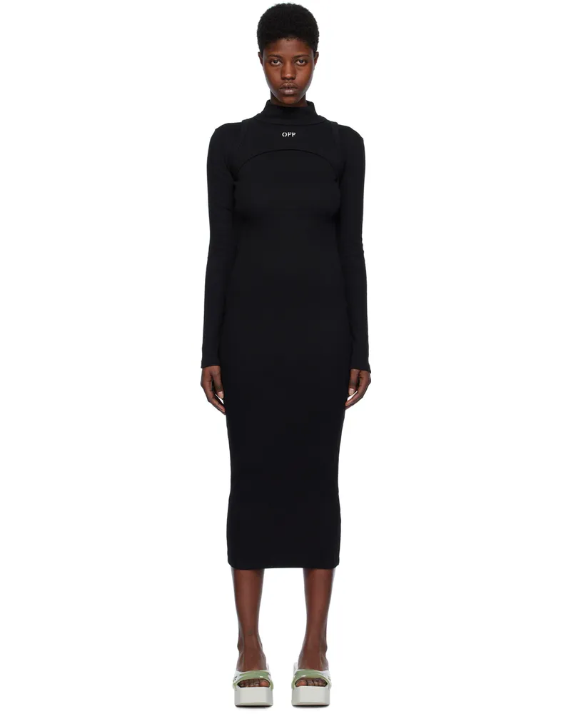 OFF-WHITE Black 'Off' Stamp Maxi Dress Black