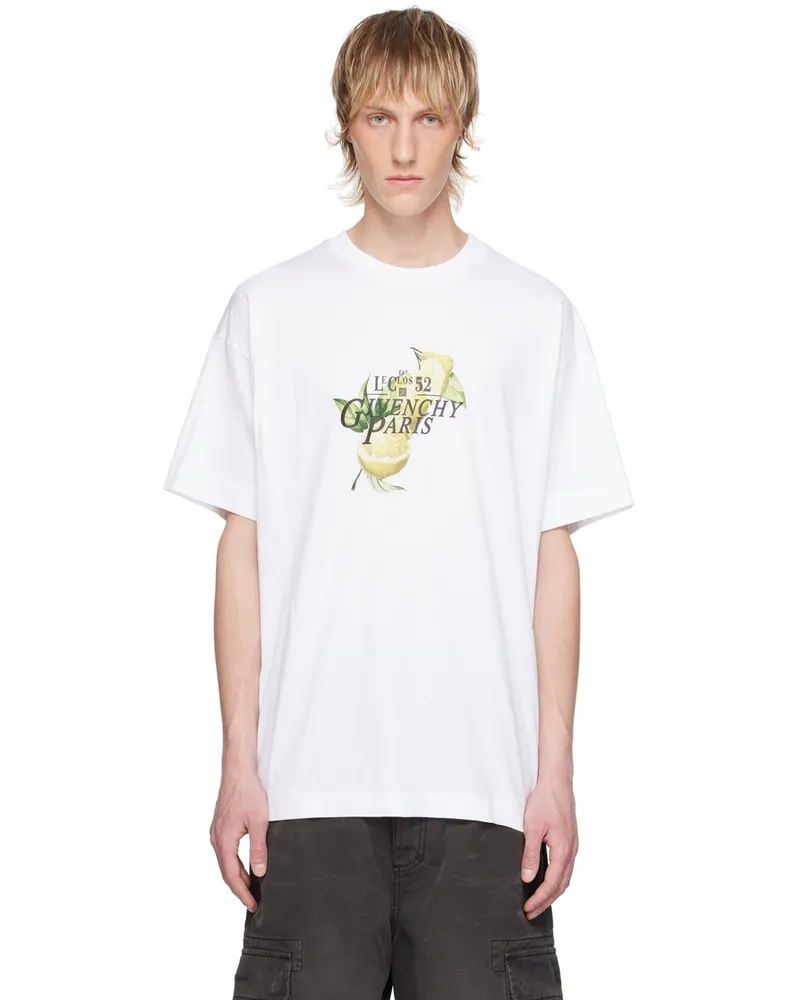 Givenchy White Lemons T-Shirt 100-white