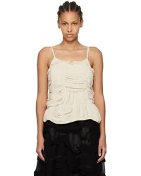 Comme des Garçons Beige Ruched Tank Top Beige