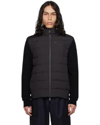 Moncler Black Paneled Down Jacket Black