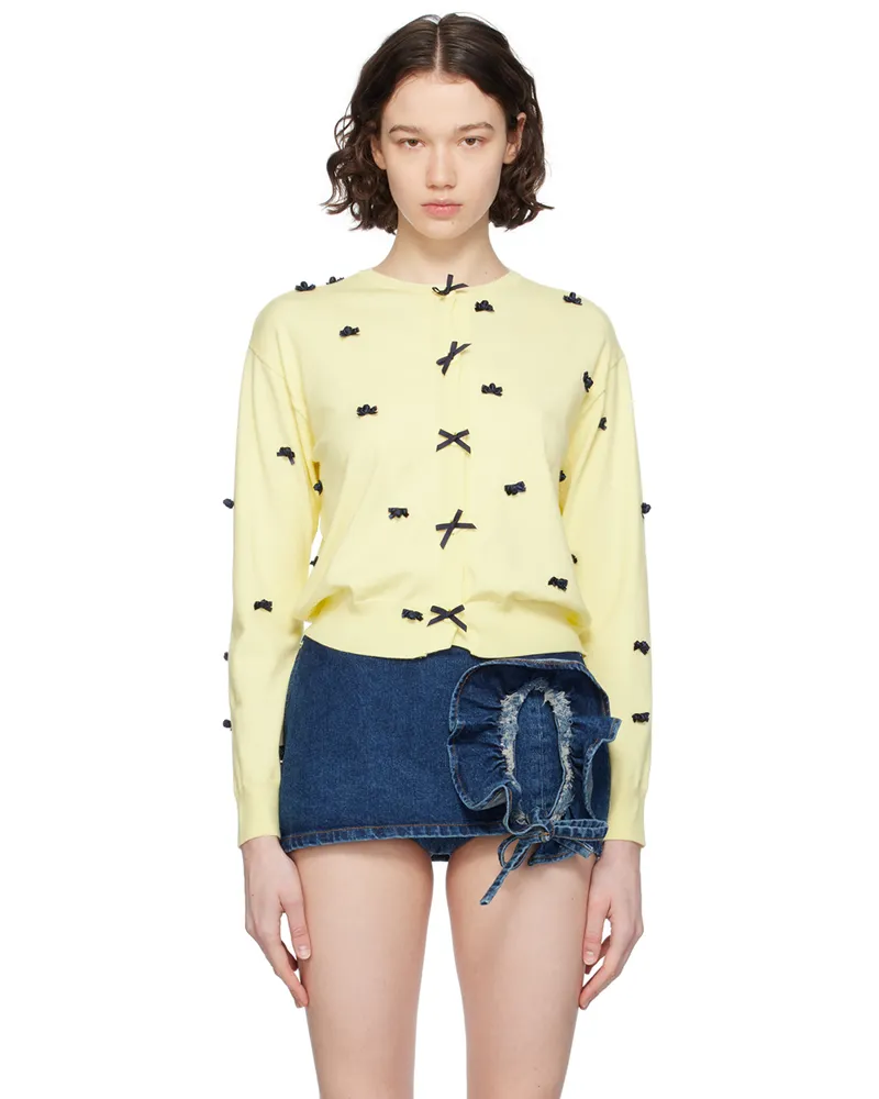 pushBUTTON Yellow Ribbon Cardigan Yellow