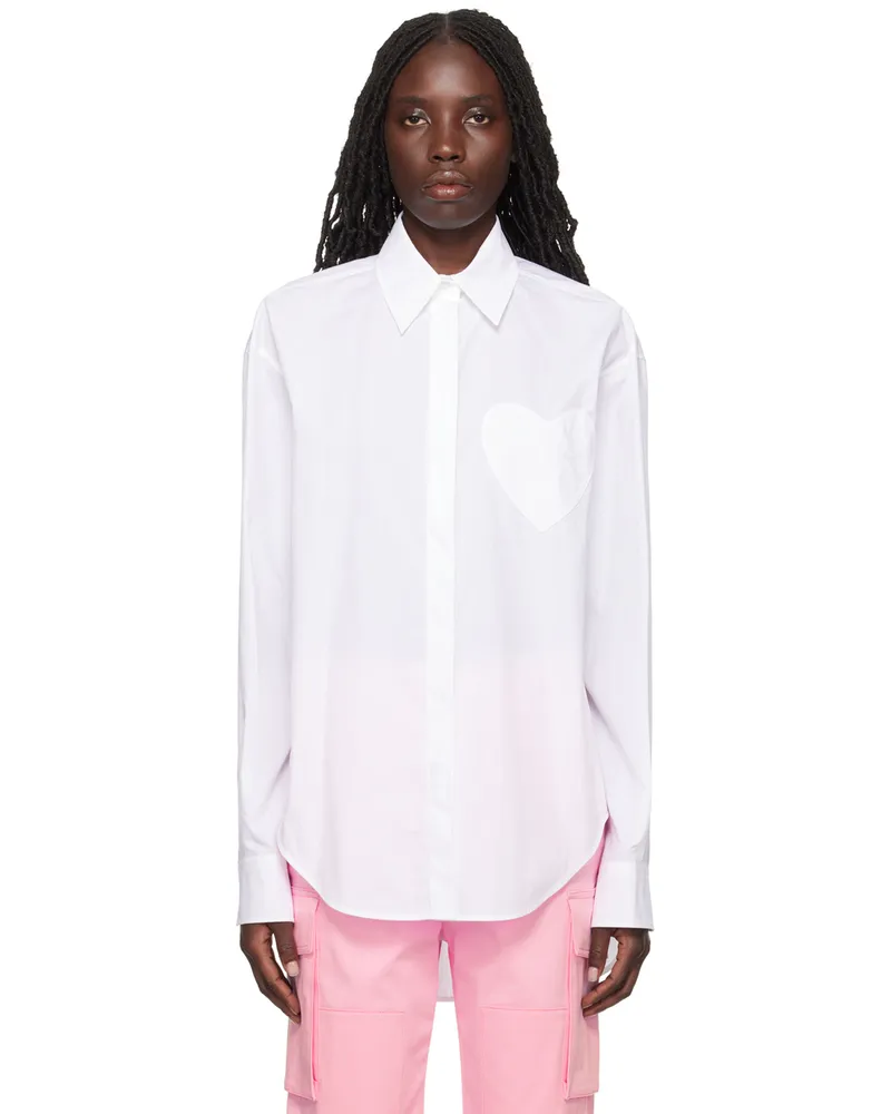 Moschino White Pocket Blouse A0001