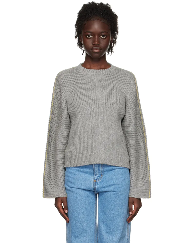 Eckhaus Latta Gray & Off-White Ash Sweater Calico