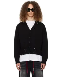 Marni Black Dishevelled Cardigan 00nblack