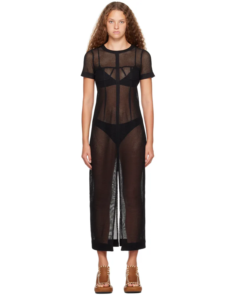 Eckhaus Latta Black Siren Maxi Dress Midnight
