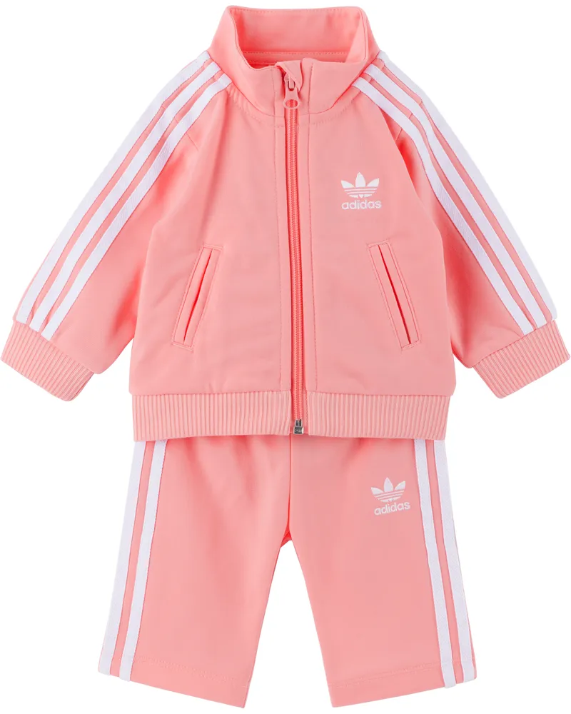 adidas Baby Pink Adicolor Firebird Tracksuit Semi