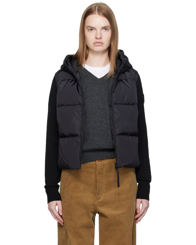 Canada Goose Black HyBridge Wide Quilt Knit Down Jacket 9061
