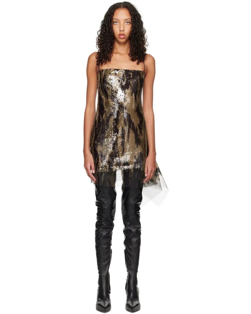 Dion Lee Brown Vertical Horizon Minidress Classic