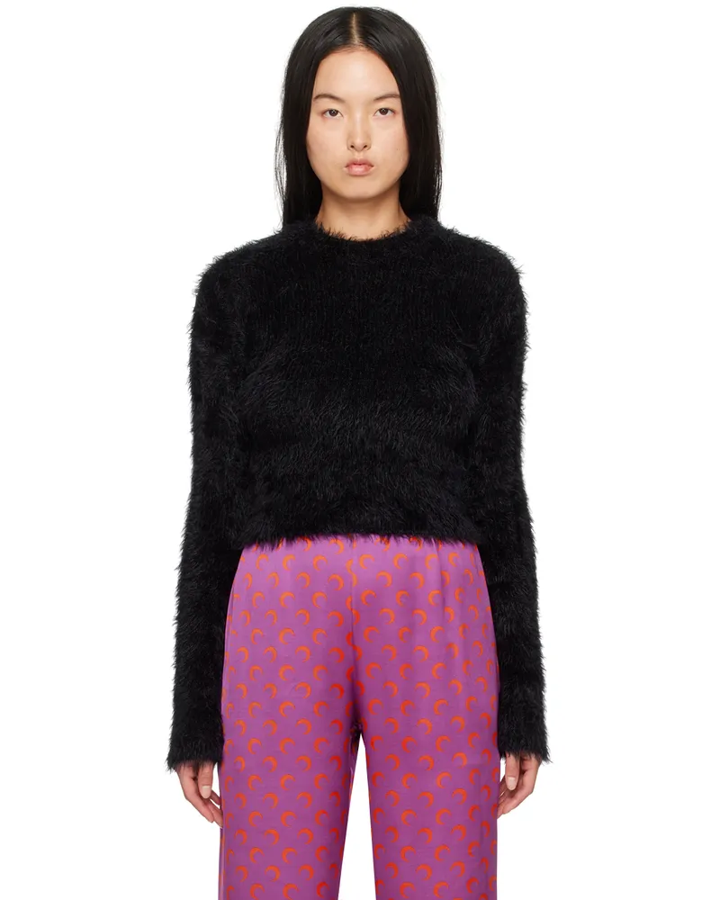 Marine Serre Black Wild Puffy Sweater Bk99