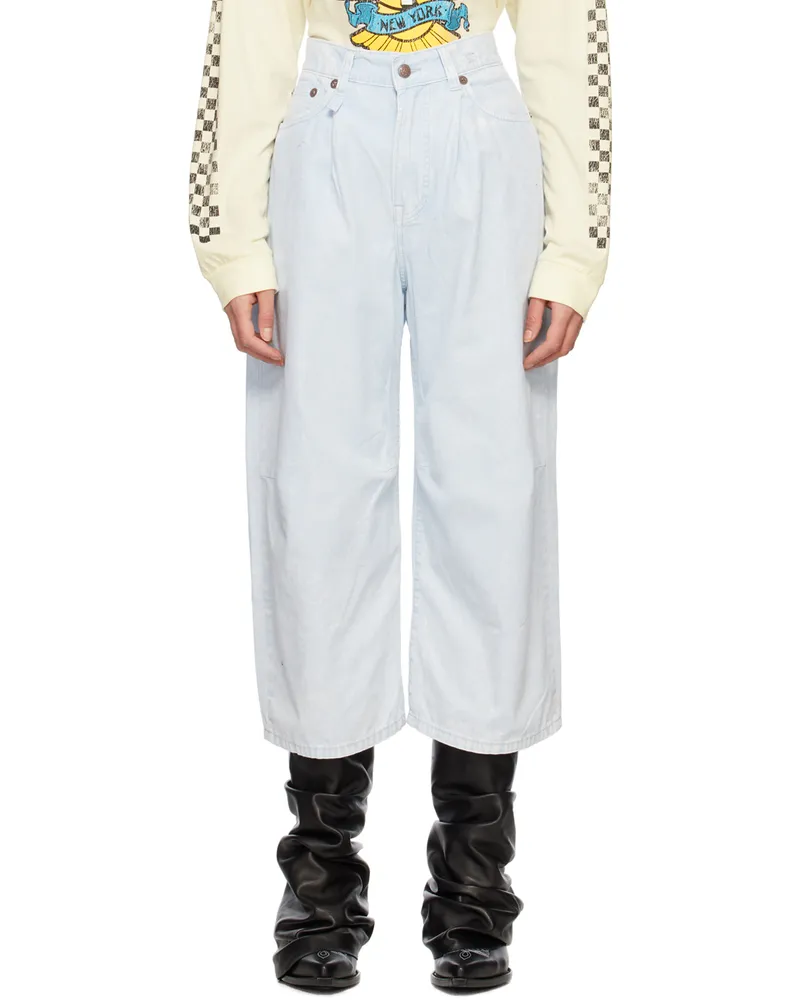 R13 Blue Cropped Jeans Cloudy
