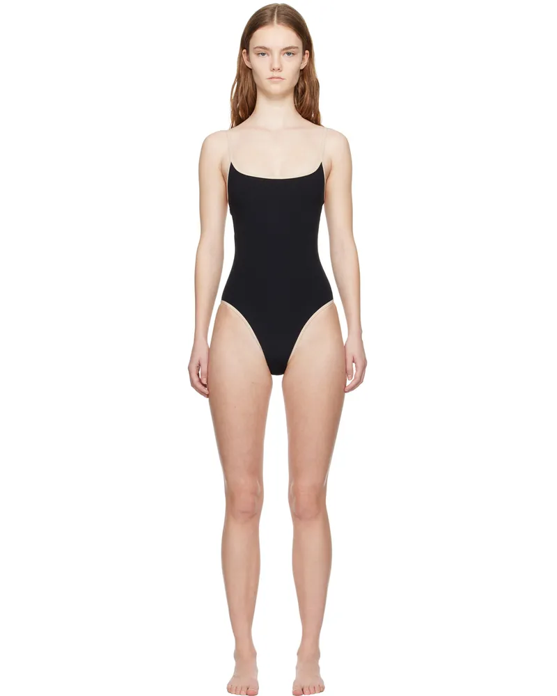 Totême Black Stripe Edge Swimsuit 001