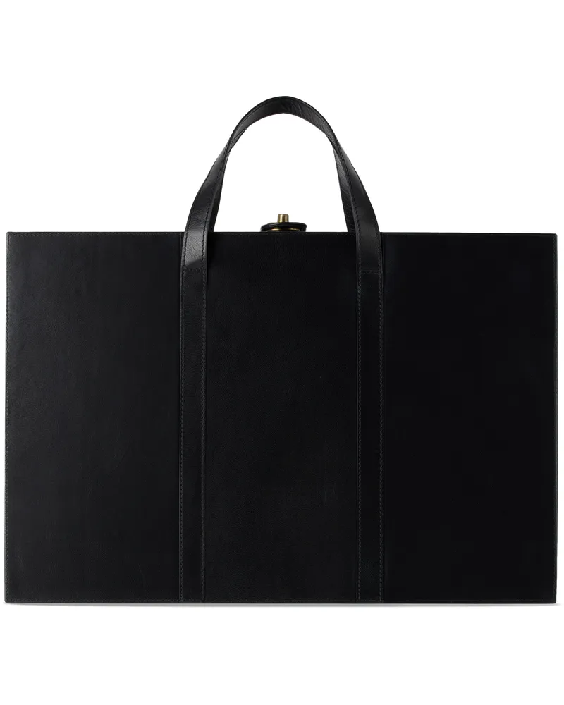 The Conran Shop Black & Brown Tavla Leather Backgammon Set Black