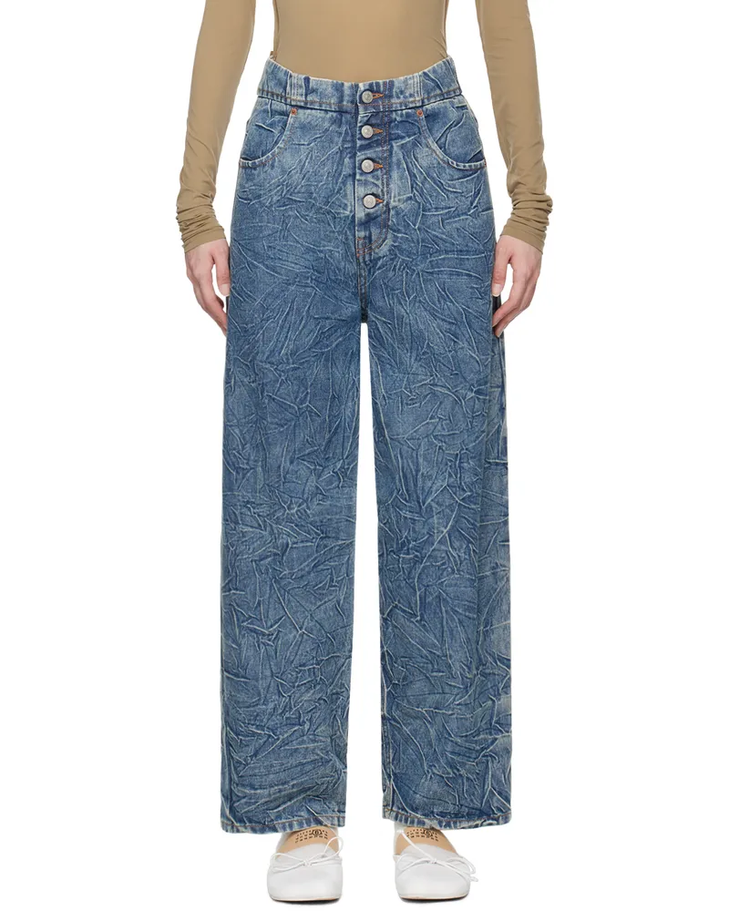 Maison Margiela Blue Crinkled Jeans 993