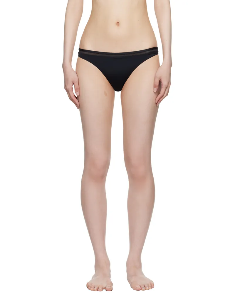 La Perla Black Paneled Bikini Bottom 001