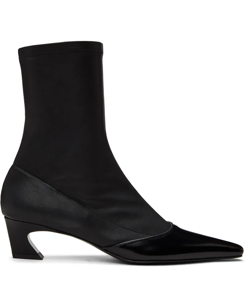 Acne Studios Black Heeled Ankle Boots Black