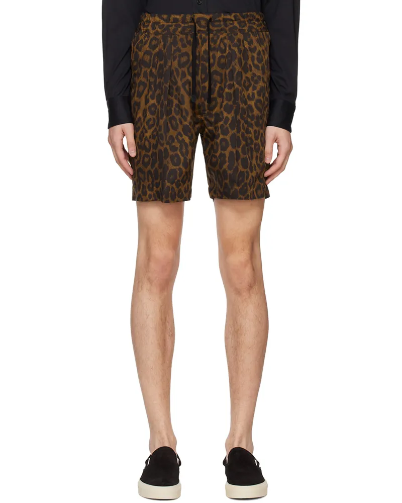 Tom Ford Brown Leopard Shorts Zkbbl