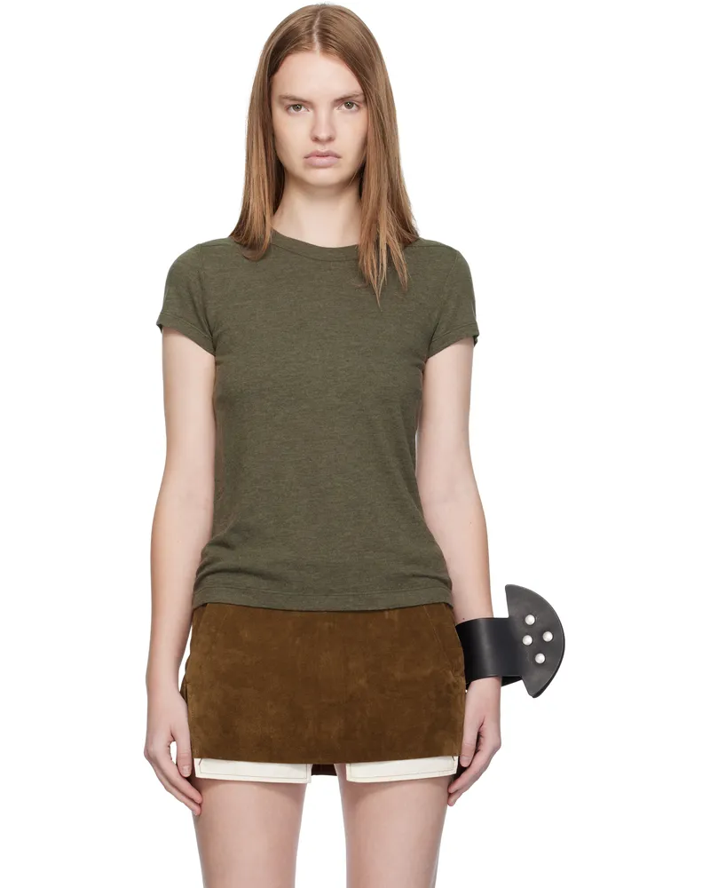Rick Owens Khaki Concordians Cropped Level T-shirt 25